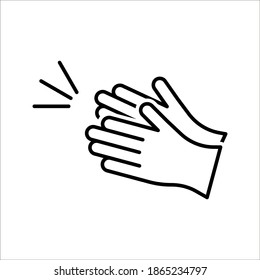 Clapping hand icon vector on white background eps 10. color editable