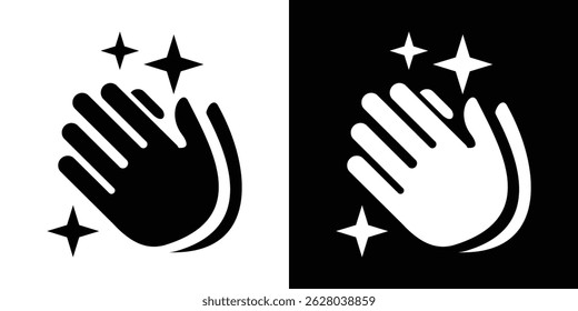 Clapping hand with Small Stars