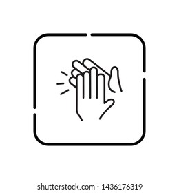 Clapping hand, clapping symbol vector icon