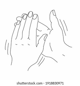 Clapping hands, 2 hands applauding
