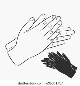 Clapping hands. Applause. Vector illustration.