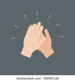 clapping hands applause vector illustration