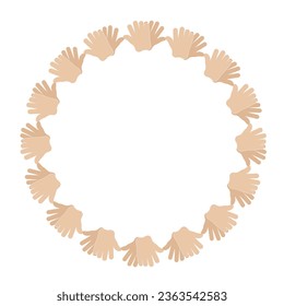 clapping hands art drawn round frame