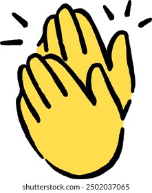 clapping hands Doodle Hand icons emoji sticker illustration