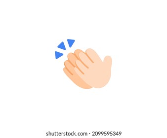 Aplaudiendo manos Emoji Gesture Light Skin Tone. Tono de piel clara aplaudir manos emoticono gesto