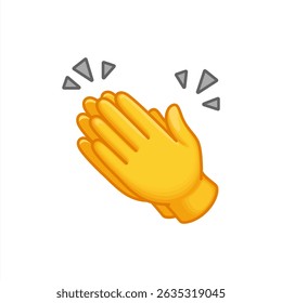 Clapping hands emoji gesture vector isolated icon illustration. Clapping hands gesture icon, vector 10 eps.