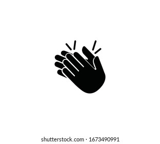 Clapping hands gesture emoji vector isolated icon illustration. Clapping hands emoticon