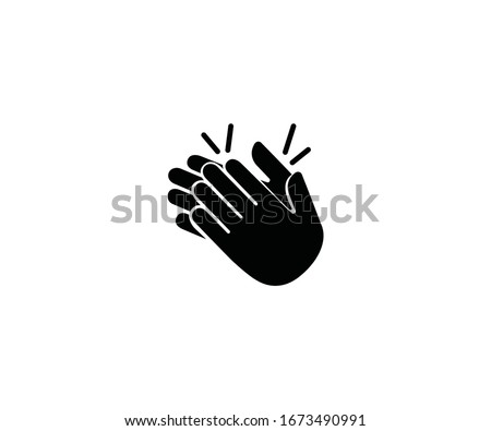 Clapping hands gesture emoji vector isolated icon illustration. Clapping hands emoticon