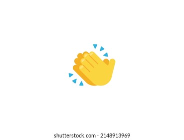 Clapping Hands Gesture Emoticon. Vector Clapping Hands Emoji