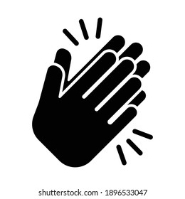 clapping hands gesture icon vector