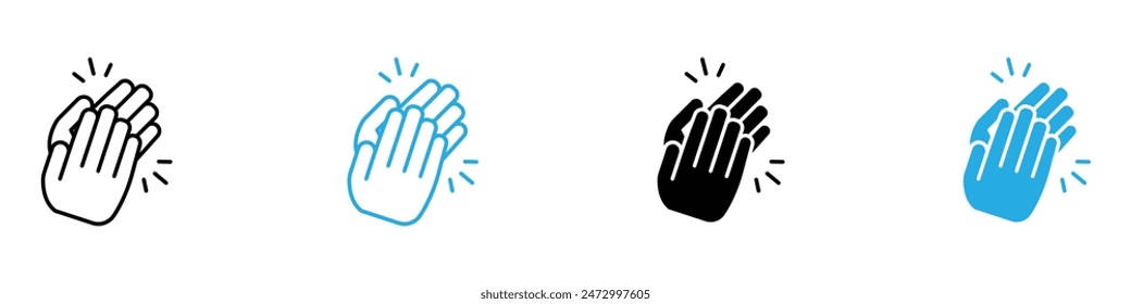 Clapping Hands Icon for Applause, Appreciation, and Social Interaction Graphics