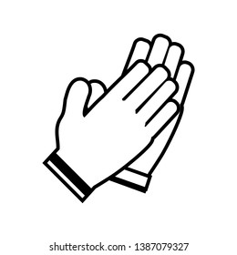 Clapping hands icon, applause hands use for Congratulation or Agreement Deal Business Concept