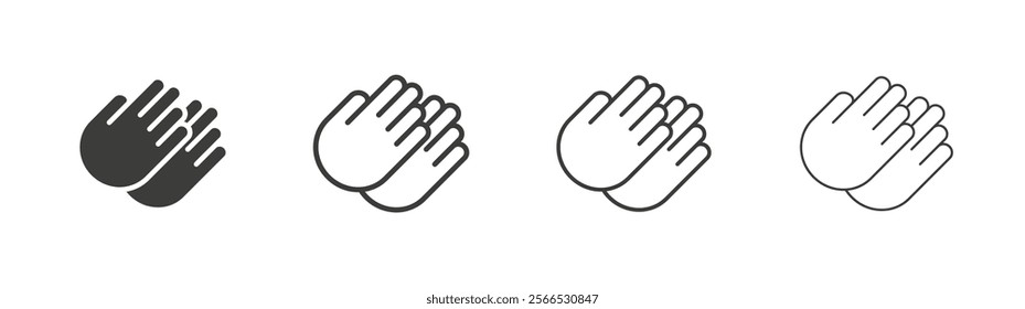 Clapping hands icon collection for website design, app, UI design.