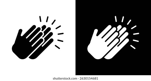 Clapping hands icon concept, vector illustration