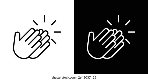 Clapping hands icon Flat style logo vector. perfect for UI designs