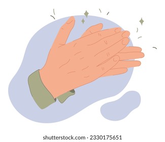 Clapping hands icon illustration. Expressions of approval, praise, agreement. Gesture of approval vector illustration