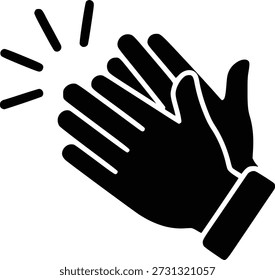 Icono de aplausos en estilo minimalista que transmite Sentimiento energético