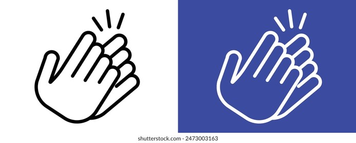 Clapping hands icon set. Applause vector graphics in multiple formats. Ideal for congratulatory messages, event promotions, and achievement announcements.