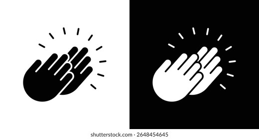 Clapping hands icon symbol collection. Flat vector stock illustration.