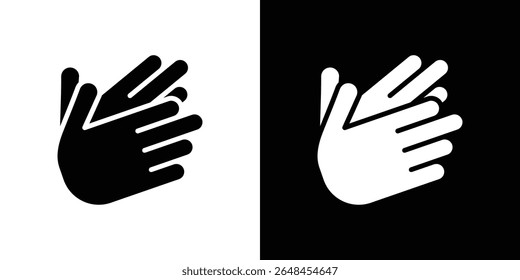 Clapping hands icon symbol collection. Flat vector stock illustration.