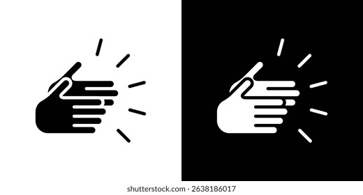 Clapping hands icon symbols. Vector illustration.