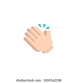 Clapping hands icon. Vector emoticon