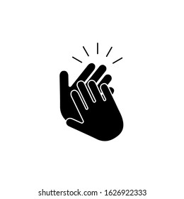 Clapping hands icon vector isolated on white background