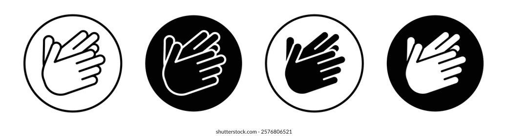 Clapping hands icons vector pack for web designs