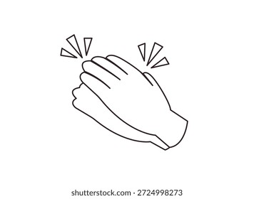 Händeklatschen Beten Hand Emoji Symbol Symbol Symbol Vektorgrafik einzelne flache Klatsche Applaus