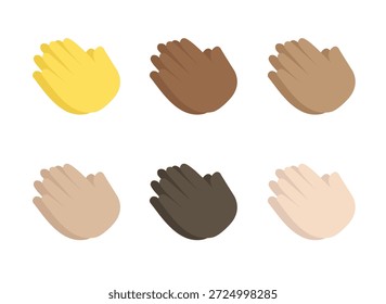Händeklatschen Beten Hand Emoji Symbol Symbol Symbol Vektorgrafik einzelne flache Klatsche Applaus