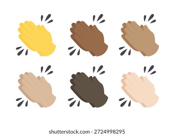 Palmas Mãos oração oração mão símbolo emoji símbolo ícone vetor ilustração isolada aplauso plano aplauso