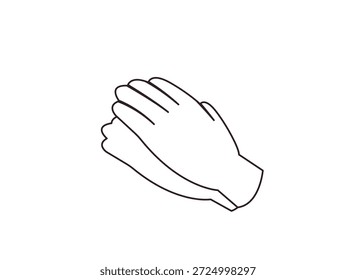 Händeklatschen Beten Hand Emoji Symbol Symbol Symbol Vektorgrafik einzelne flache Klatsche Applaus
