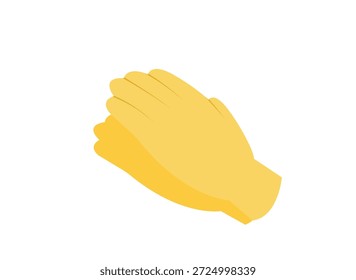 Händeklatschen Beten Hand Emoji Symbol Symbol Symbol Vektorgrafik einzelne flache Klatsche Applaus