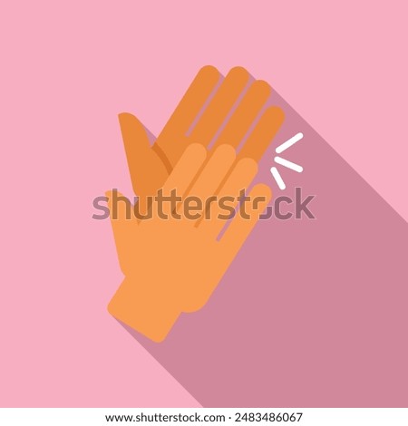 Clapping hands showing approval and appreciation in a joyful and delighted gesture of success and achievement. With happy and excited body language. Expressing positivity and satisfaction