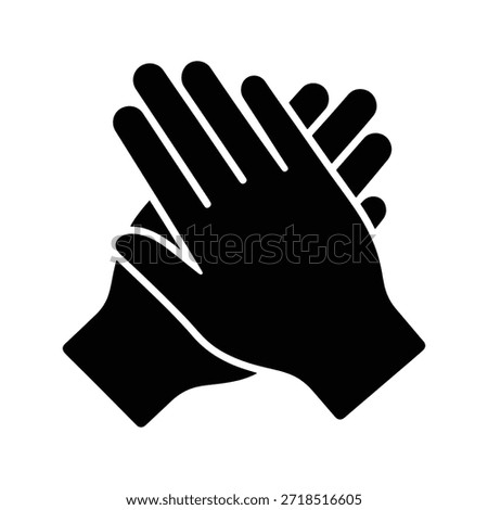 Clapping hands silhouette applause gesture icon