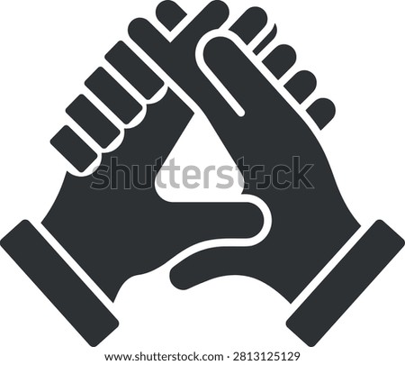 Clapping Hands Silhouette Icons Representing Applause, Appreciation, Congratulations, Encouragement, Support, and Approval Concepts