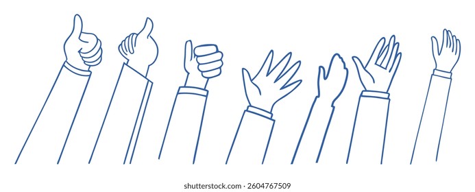 Clapping Hands Thumbs Up for Victory