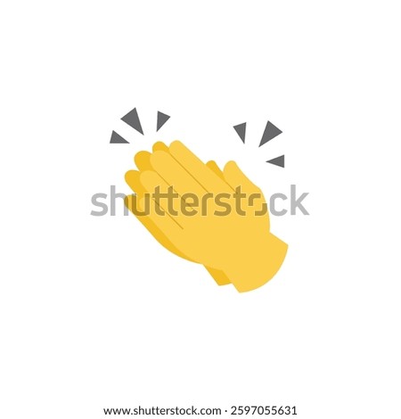 Clapping hands together hand emoji vector gesture illustration applause