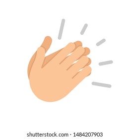 Clapping hands vector flat icon illustration