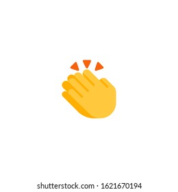 Clapping Hands vector flat icon. Isolated clapping hands emoji illustration 