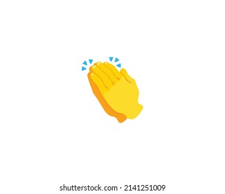 Clapping Hands vector flat icon. Isolated clapping hands emoji illustration