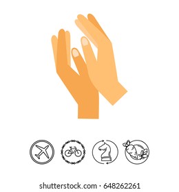 Clapping hands vector icon