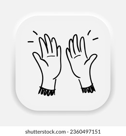 Clapping Hands vector icon. Hand drawn Clapping hands gesture language symbol. Vector EPS 10