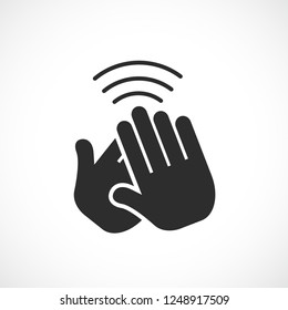 Clapping hands vector icon isolated on white background