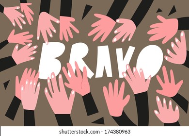 clapping hands,applause - vector illustration