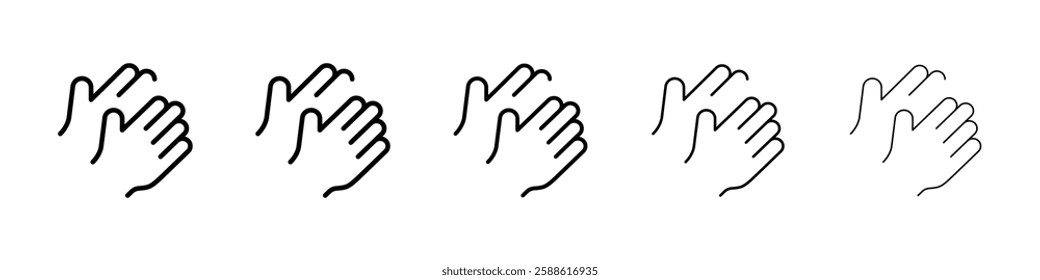 Clapping icon Vector logo sign