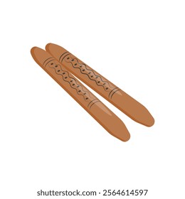 Clapping Sticks Australian Symbol Vector Illustration