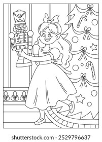 Clara and The Nutcracker Coloring Page