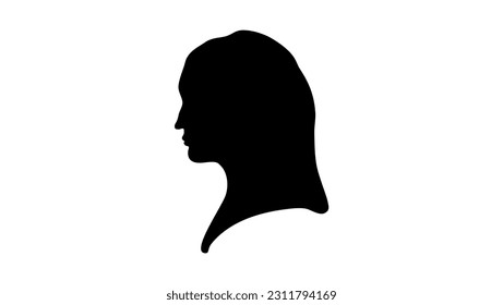 Clara Schumann silhouette, high quality vector