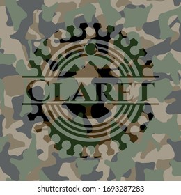 Claret on camo pattern. Vector Illustration. Detailed.